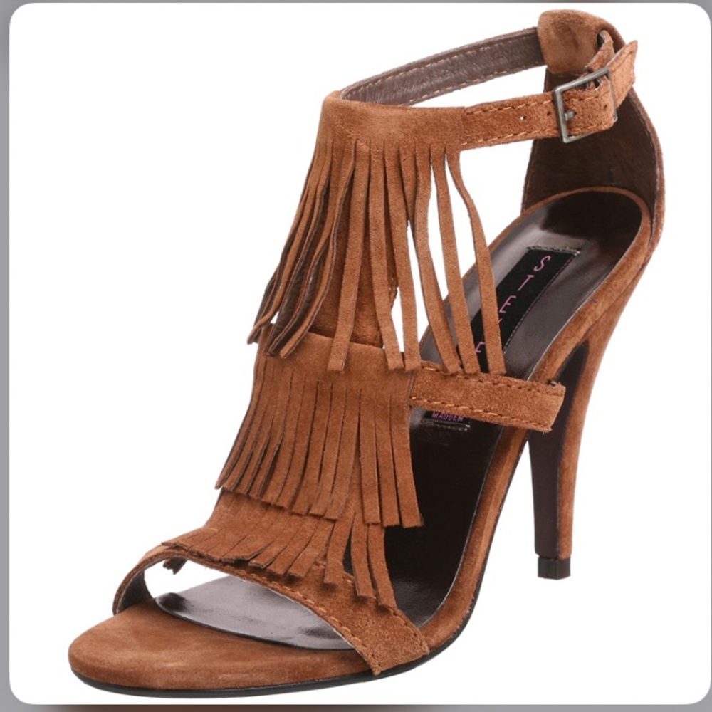 Steve By Steve Madden Bijoux Fringe Heel Sandals